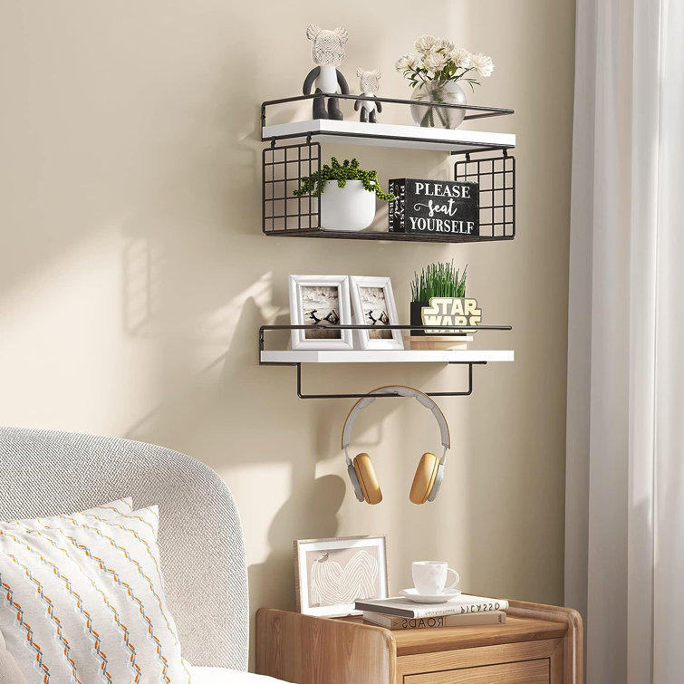 Wire basket shop towel rack
